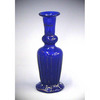A Small Persian Blue Glass Vase w/ Gold Gilt