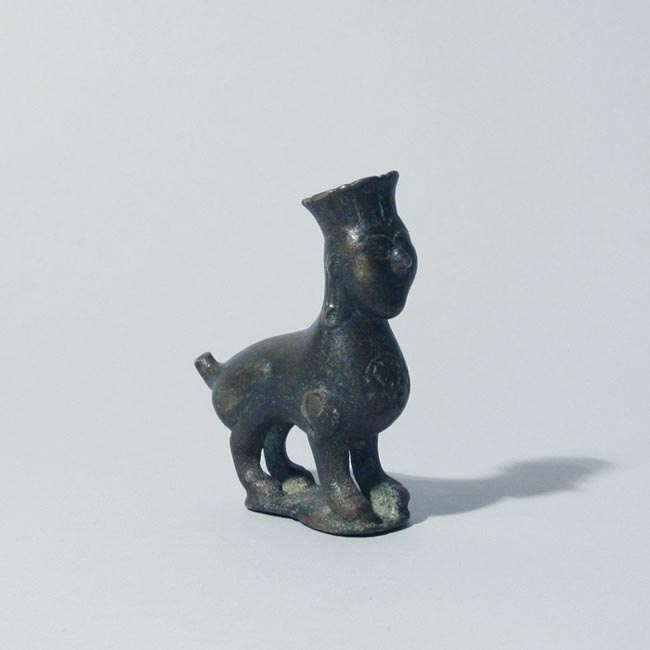 A Seljuk Bronze Bottle in the Form of a Sphinx, ca 12th century AD