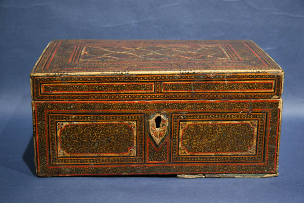 A Persian Khatam Work Box Qajar 19th Century