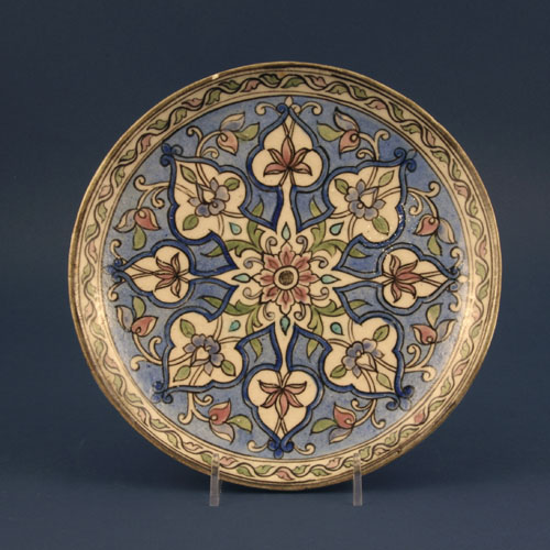 Persian Polychrome Pottery Dish