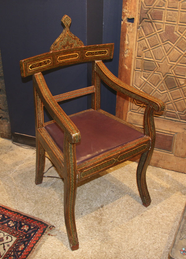  A Persian Khatam-work Chair