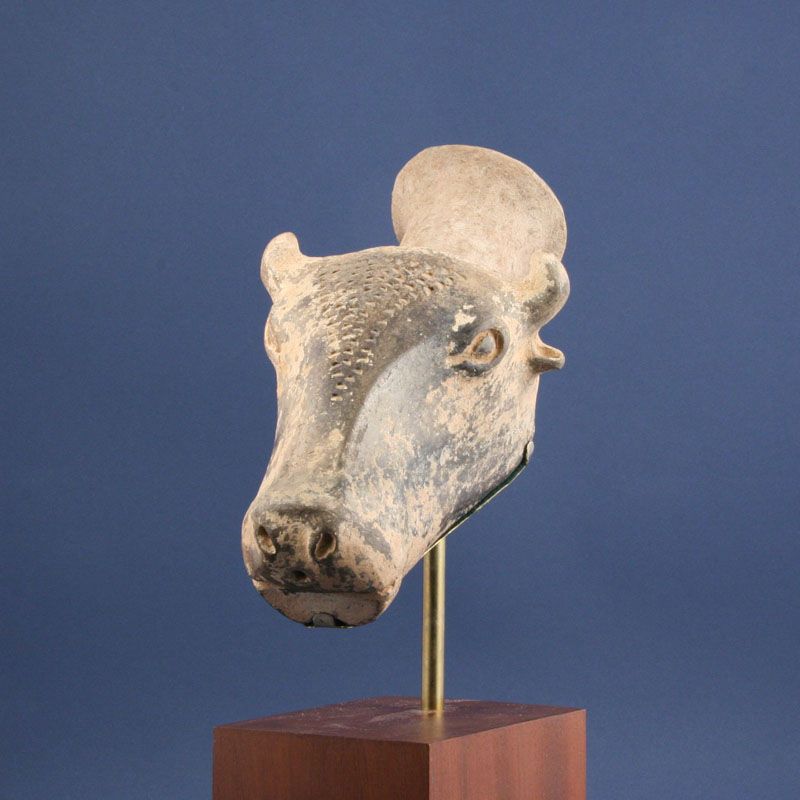 An Amlash Pottery Bull's Head  Rhyton, Iran ca. 1000 BC