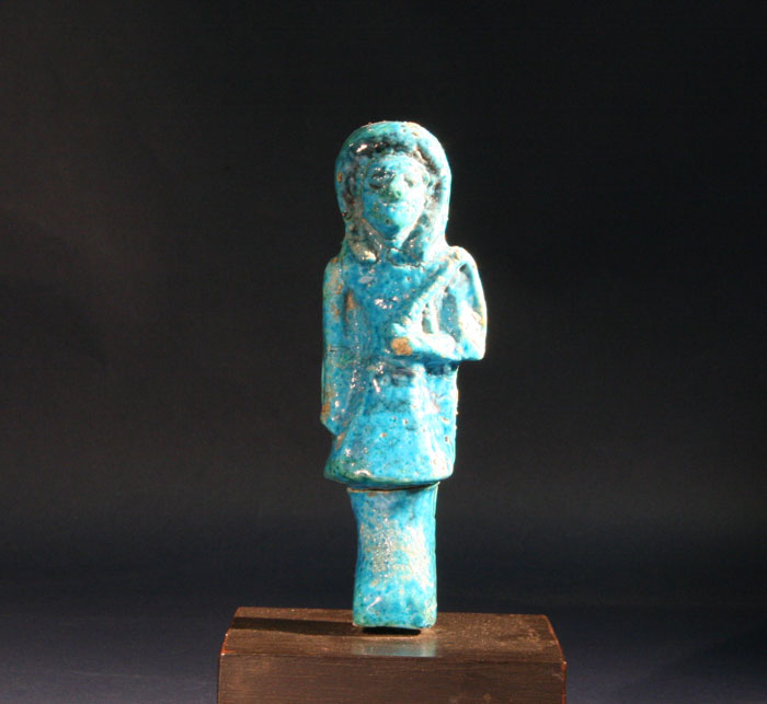 Egyptian Blue Glaze Faience Figure