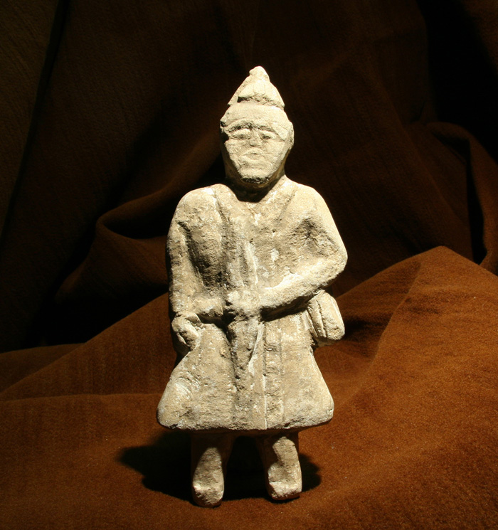 A Seljuk Stone Carved Figure of a Man, 12th century AD