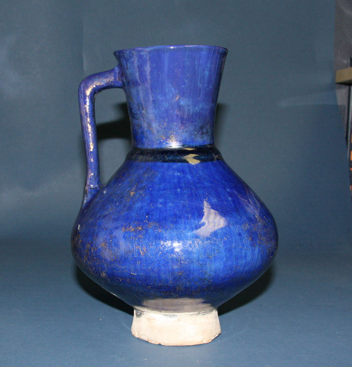 Blue Glazed Pottery Ewer
