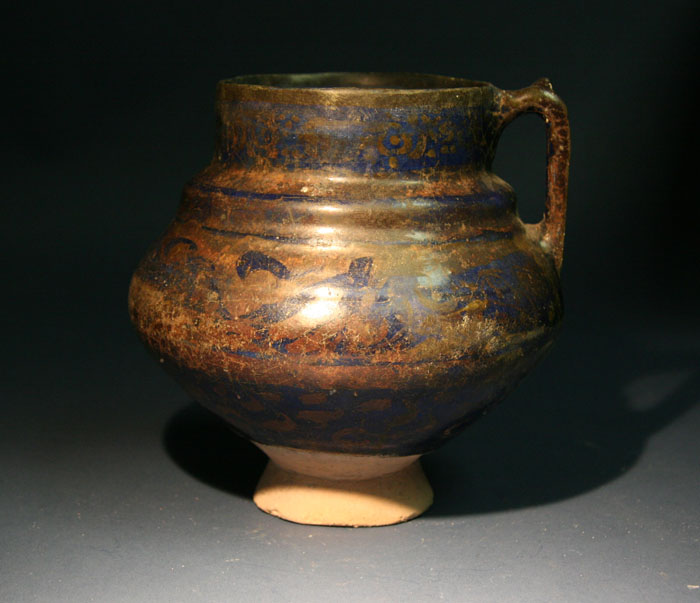 A Kashan Cobalt & Luster Pottery Jar