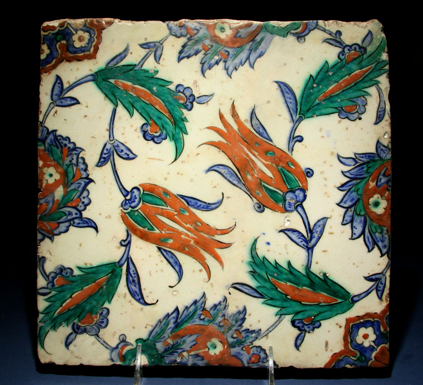 An Iznik Pottery Tile, Ottoman Turkey, ca. 1580