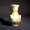 A Kashan Turquoise Glazed Oil Lamp with Three Spouts