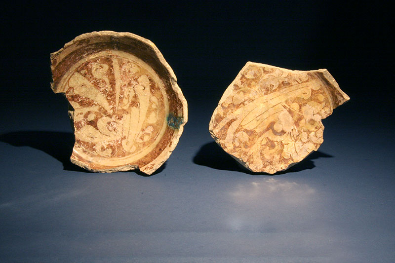 Luster Bowl Fragments with Calligraphy